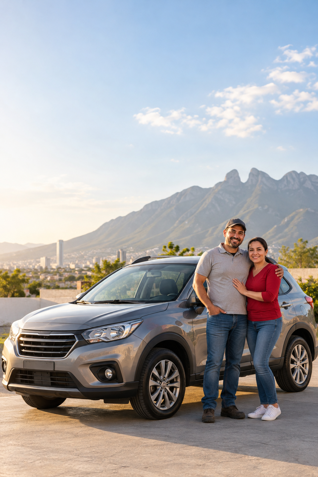 Familia con su SUV Kivo